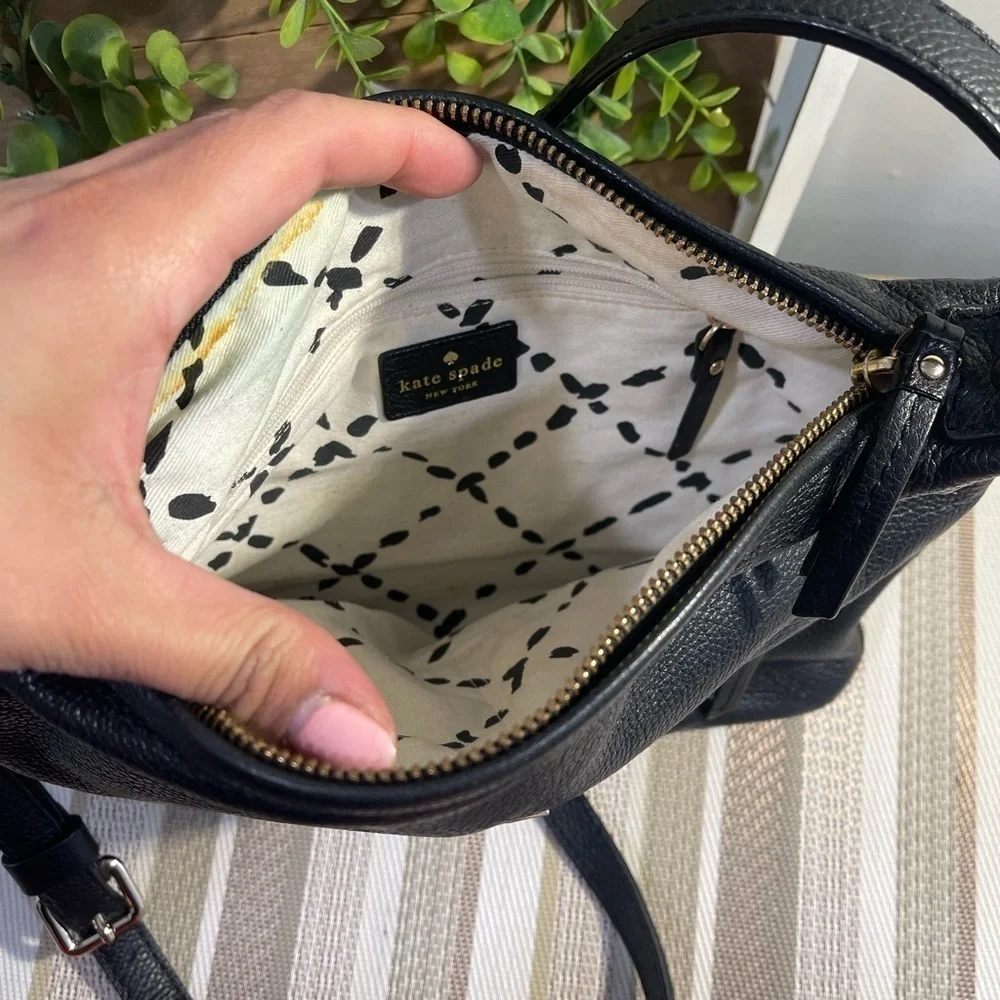 Kate Spade Black Pebbled Leather Crossbody Bag